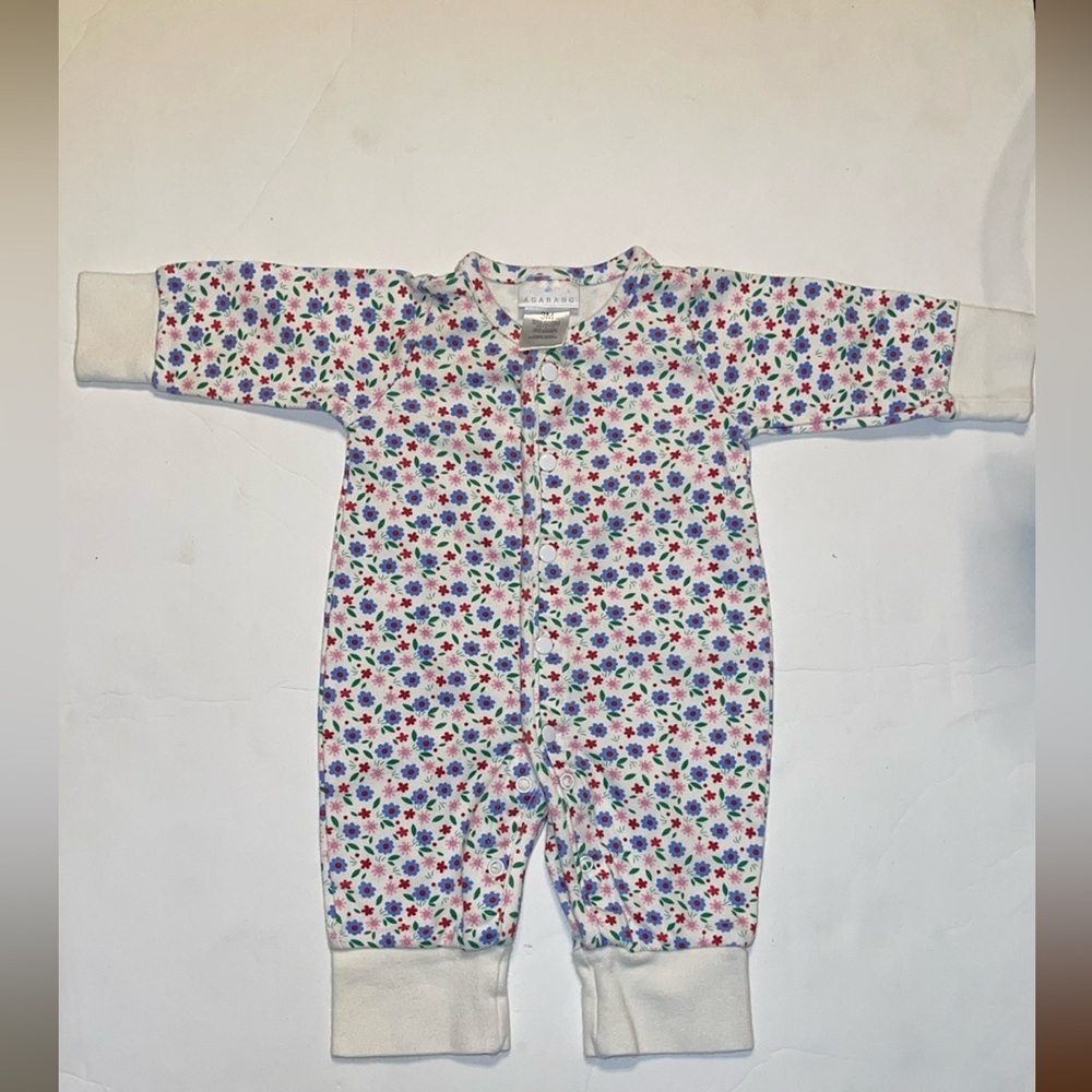 Agabang flower one piece long sleeve 3 months flower print